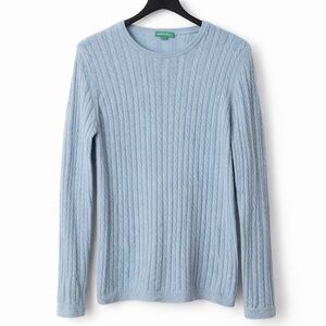 United Colors of Benetton Blue Crewneck Sweater | Made in Italy | Medium